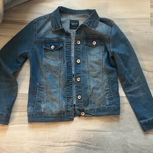 Cavalini Girls' Dark Blue Denim Jacket with Button Front